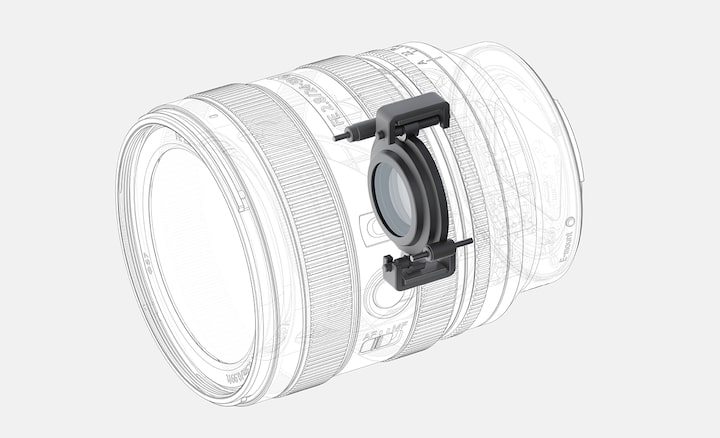 Un diagrama que muestra el actuador empleado en el lente FE 24-50 mm F2.8 G